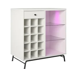 Ameriwood Storage Cabinets<Melbourne 36.5" Bar Cabinet with 3 Shelves, White (3593013COM)