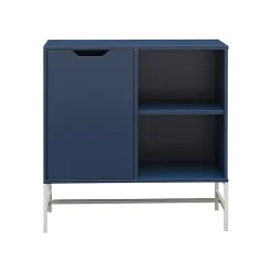 Ameriwood Bookcases<Modine 30"H 2-Shelf Bookcase with Adjustable Shelf, Navy (3483837COM)