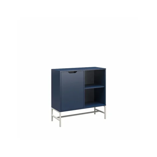 Ameriwood Bookcases<Modine 30"H 2-Shelf Bookcase with Adjustable Shelf, Navy (3483837COM)