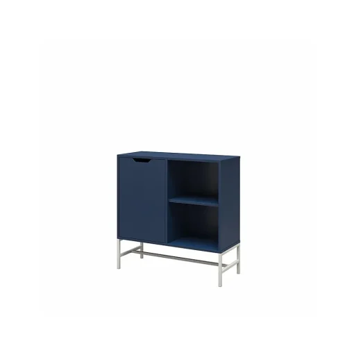 Ameriwood Bookcases<Modine 30"H 2-Shelf Bookcase with Adjustable Shelf, Navy (3483837COM)