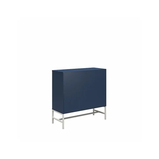 Ameriwood Bookcases<Modine 30"H 2-Shelf Bookcase with Adjustable Shelf, Navy (3483837COM)