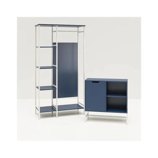 Ameriwood Bookcases<Modine 30"H 2-Shelf Bookcase with Adjustable Shelf, Navy (3483837COM)