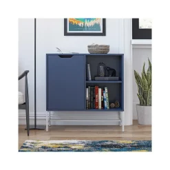 Ameriwood Bookcases<Modine 30"H 2-Shelf Bookcase with Adjustable Shelf, Navy (3483837COM)