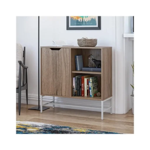 Ameriwood Bookcases<Modine 30"H 2-Shelf Bookcase with Adjustable Shelf, Walnut (3483905COM)