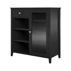 Ameriwood Storage Cabinets<Tuxedo 34.9" Bar Cabinet with 7 Shelves, Black (3969872COM)