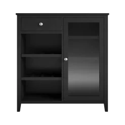 Ameriwood Storage Cabinets<Tuxedo 34.9" Bar Cabinet with 7 Shelves, Black (3969872COM)