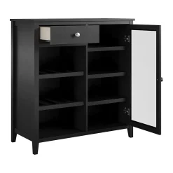 Ameriwood Storage Cabinets<Tuxedo 34.9" Bar Cabinet with 7 Shelves, Black (3969872COM)