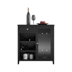 Ameriwood Storage Cabinets<Tuxedo 34.9" Bar Cabinet with 7 Shelves, Black (3969872COM)