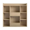 Ameriwood Bookcases<Tyler 40.8"H 9-Shelf Bookcase, Blonde Oak Particle Board (4865847COM)