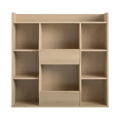Ameriwood Bookcases<Tyler 40.8"H 9-Shelf Bookcase, Blonde Oak Particle Board (4865847COM)