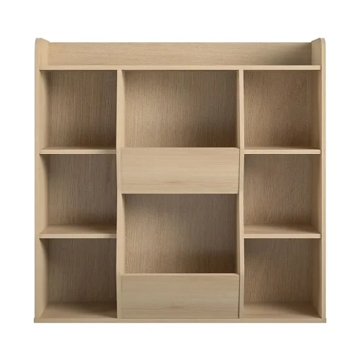 Ameriwood Bookcases<Tyler 40.8"H 9-Shelf Bookcase, Blonde Oak Particle Board (4865847COM)