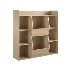 Ameriwood Bookcases<Tyler 40.8"H 9-Shelf Bookcase, Blonde Oak Particle Board (4865847COM)