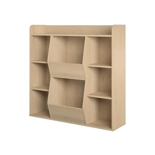Ameriwood Bookcases<Tyler 40.8"H 9-Shelf Bookcase, Blonde Oak Particle Board (4865847COM)