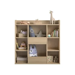 Ameriwood Bookcases<Tyler 40.8"H 9-Shelf Bookcase, Blonde Oak Particle Board (4865847COM)