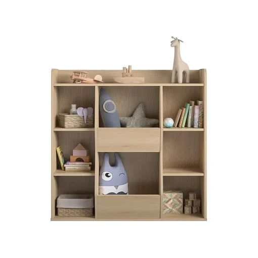 Ameriwood Bookcases<Tyler 40.8"H 9-Shelf Bookcase, Blonde Oak Particle Board (4865847COM)