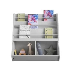 Ameriwood Bookcases<Tyler 36"H 5-Shelf Bookcase, Dove Gray Particle Board (4947412COM)