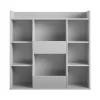 Ameriwood Bookcases<Tyler 40.8"H 9-Shelf Bookcase, Dove Gray Particle Board (4865412COM)