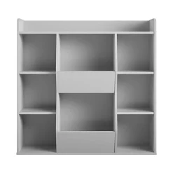 Ameriwood Bookcases<Tyler 40.8"H 9-Shelf Bookcase, Dove Gray Particle Board (4865412COM)
