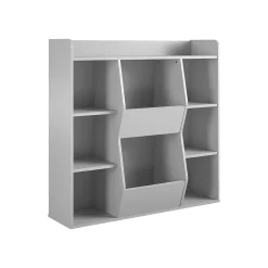 Ameriwood Bookcases<Tyler 40.8"H 9-Shelf Bookcase, Dove Gray Particle Board (4865412COM)