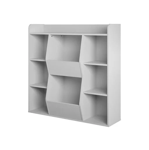 Ameriwood Bookcases<Tyler 40.8"H 9-Shelf Bookcase, Dove Gray Particle Board (4865412COM)