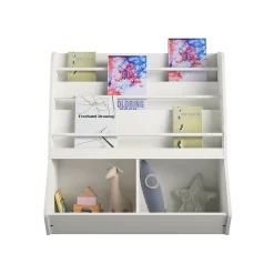 Ameriwood Bookcases<Tyler 36"H 5-Shelf Bookcase, White Particle Board (4947013COM)