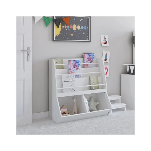 Ameriwood Bookcases<Tyler 36"H 5-Shelf Bookcase, White Particle Board (4947013COM)