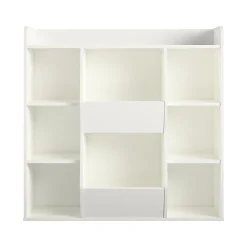 Ameriwood Bookcases<Tyler 40.8"H 9-Shelf Bookcase, White Particle Board (4865013COM)