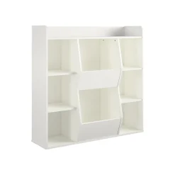 Ameriwood Bookcases<Tyler 40.8"H 9-Shelf Bookcase, White Particle Board (4865013COM)