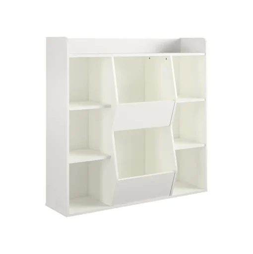 Ameriwood Bookcases<Tyler 40.8"H 9-Shelf Bookcase, White Particle Board (4865013COM)
