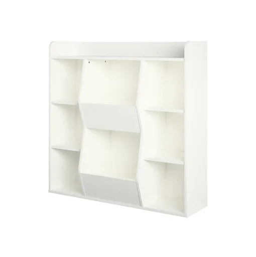 Ameriwood Bookcases<Tyler 40.8"H 9-Shelf Bookcase, White Particle Board (4865013COM)