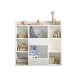 Ameriwood Bookcases<Tyler 40.8"H 9-Shelf Bookcase, White Particle Board (4865013COM)