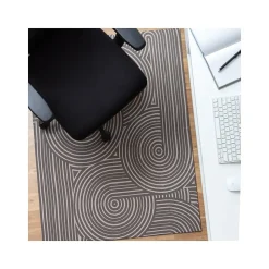 Anji Mountain Chair Mats<Rug'd Brixey Carpet & Hard Floor Chair Mat, 36" x 48", Beige/Gray (AMB9037)