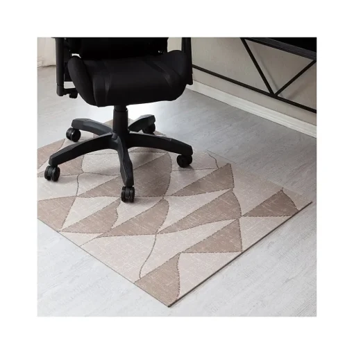 Anji Mountain Chair Mats<Rug'd Dormis Carpet & Hard Floor Chair Mat, 36" x 48", Brown/Beige Polyester (AMB9038)