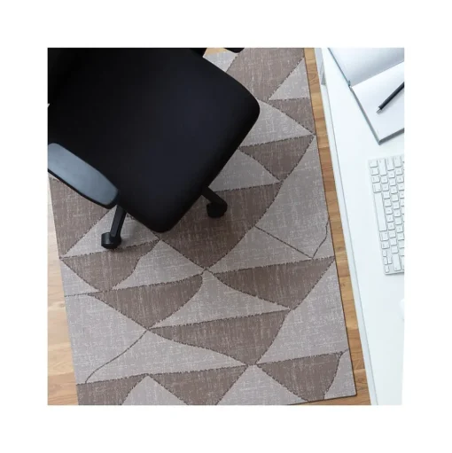 Anji Mountain Chair Mats<Rug'd Dormis Carpet & Hard Floor Chair Mat, 36" x 48", Brown/Beige Polyester (AMB9038)