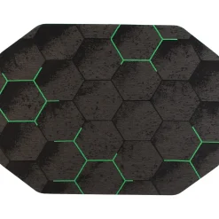 Anji Mountain Chair Mats<Rug'd Kaleidoscope Carpet & Hard Floor Chair Mat, 36" x 48", Gray/Green (AMB9110)