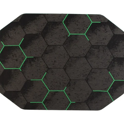 Anji Mountain Chair Mats<Rug'd Kaleidoscope Carpet & Hard Floor Chair Mat, 36" x 48", Gray/Green (AMB9110)