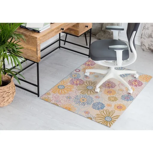 Anji Mountain Chair Mats<Rug'd Keukenhof Carpet & Hard Floor Chair Mat, 36" x 48", Multicolor (AMB9023)