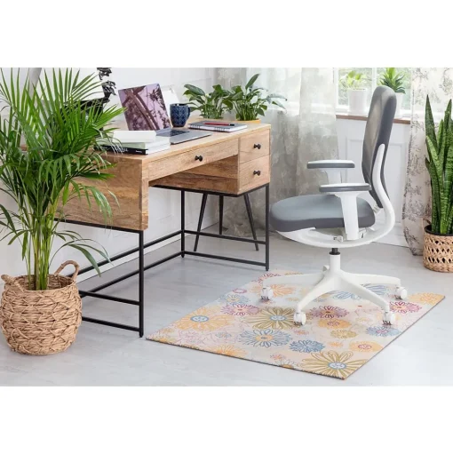 Anji Mountain Chair Mats<Rug'd Keukenhof Carpet & Hard Floor Chair Mat, 36" x 48", Multicolor (AMB9023)