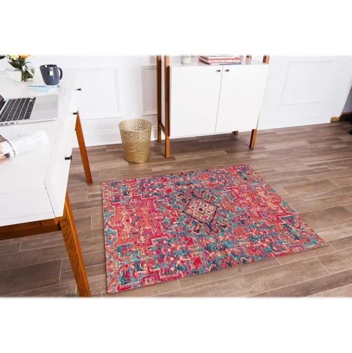 Anji Mountain Chair Mats<Rug'd Merida Carpet & Hard Floor Chair Mat, 36" x 48'', Low-Pile, Multicolored (AMB9001S)