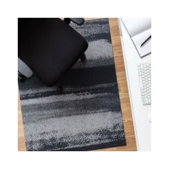 Anji Mountain Chair Mats<Rug'd Neosho Carpet & Hard Floor Chair Mat, 36" x 48", Black/Gray (AMB9040)