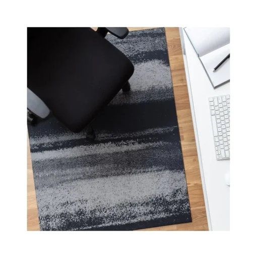 Anji Mountain Chair Mats<Rug'd Neosho Carpet & Hard Floor Chair Mat, 36" x 48", Black/Gray (AMB9040)