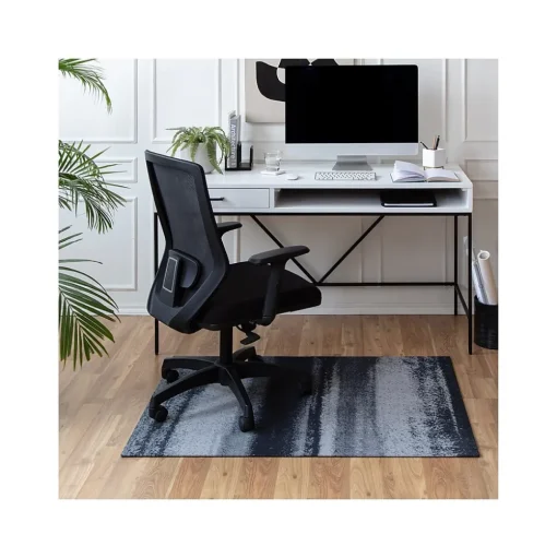 Anji Mountain Chair Mats<Rug'd Neosho Carpet & Hard Floor Chair Mat, 36" x 48", Black/Gray (AMB9040)