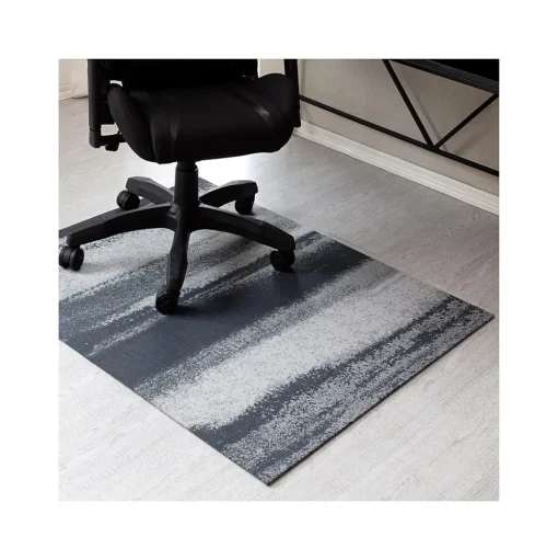 Anji Mountain Chair Mats<Rug'd Neosho Carpet & Hard Floor Chair Mat, 36" x 48", Black/Gray (AMB9040)