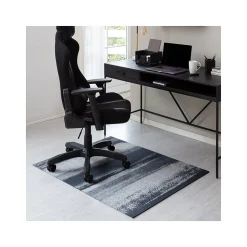 Anji Mountain Chair Mats<Rug'd Neosho Carpet & Hard Floor Chair Mat, 36" x 48", Black/Gray (AMB9040)