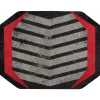 Anji Mountain Chair Mats<Rug'd Prizm Red Carpet & Hard Floor Chair Mat, 36" x 48", Gray/Red (AMB9107)