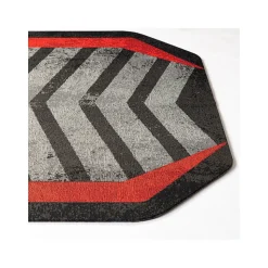 Anji Mountain Chair Mats<Rug'd Prizm Red Carpet & Hard Floor Chair Mat, 36" x 48", Gray/Red (AMB9107)