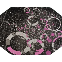 Anji Mountain Chair Mats<Rug'd Refracted Carpet & Hard Floor Gaming Chair Mat, 36" x 48", Gray/Purple (AMB9113)
