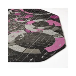 Anji Mountain Chair Mats<Rug'd Refracted Carpet & Hard Floor Gaming Chair Mat, 36" x 48", Gray/Purple (AMB9113)