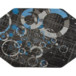 Anji Mountain Chair Mats<Rug'd Refracted Carpet & Hard Floor Chair Mat, 36" x 48", Gray/Blue (AMB9112)