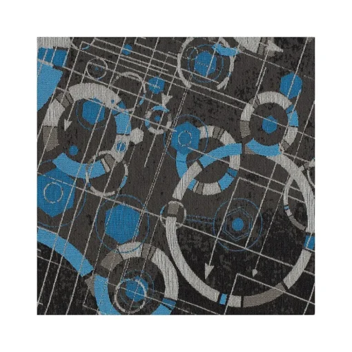 Anji Mountain Chair Mats<Rug'd Refracted Carpet & Hard Floor Chair Mat, 36" x 48", Gray/Blue (AMB9112)